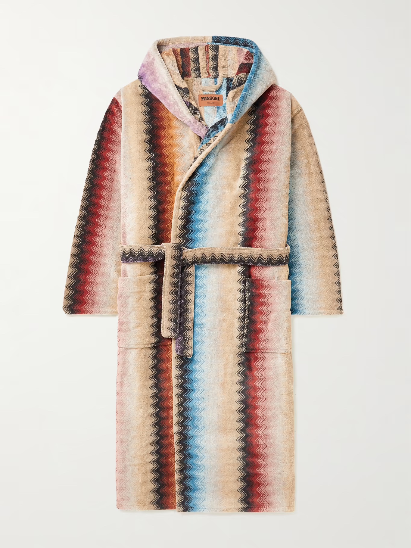 MISSONI HOME Byron Cotton-Terry Jacquard Hooded Robe - Must Have