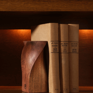 Assouline - Twist Bookend Walnut Wood